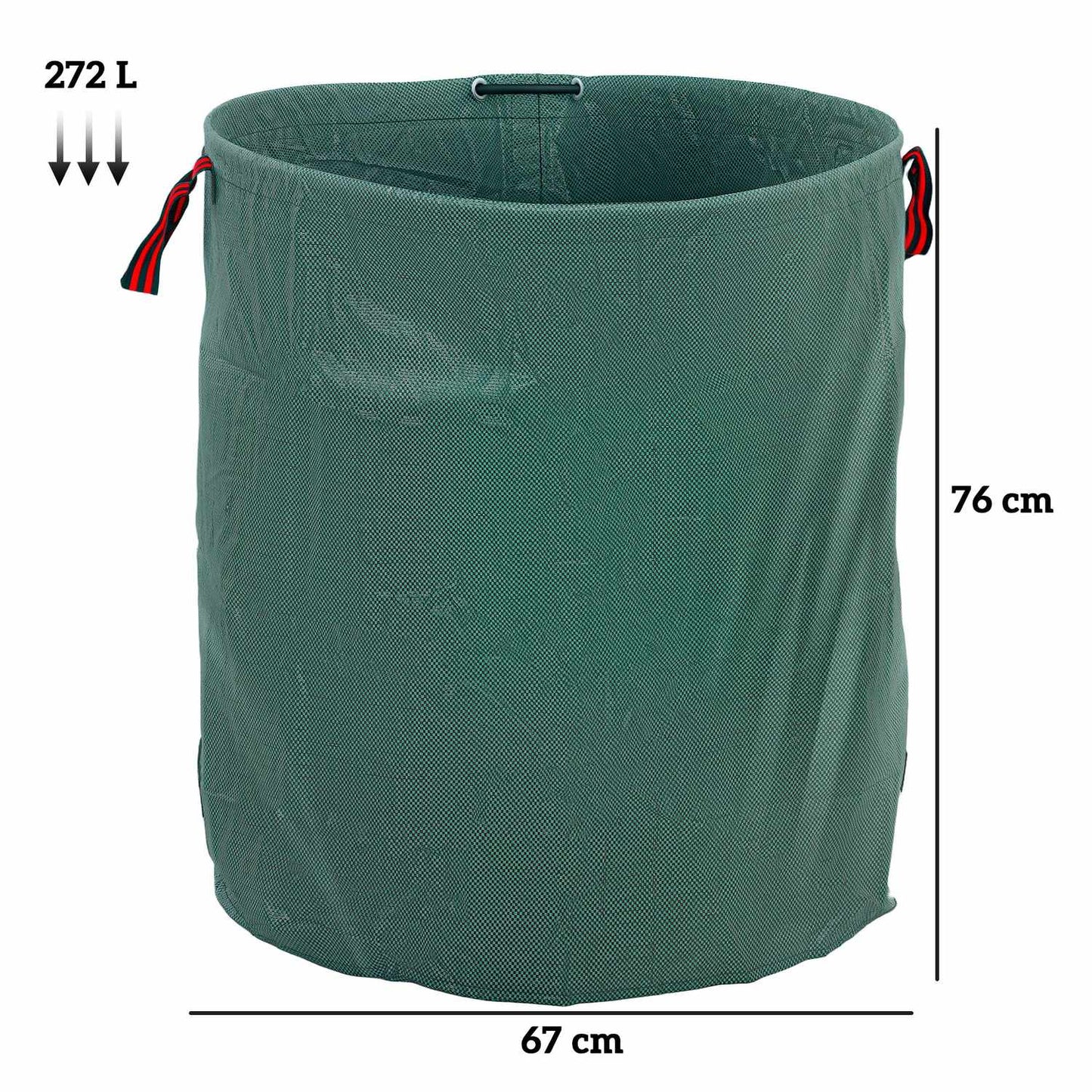 Waterproof stand-alone garden waste bags, 3-pack 272L