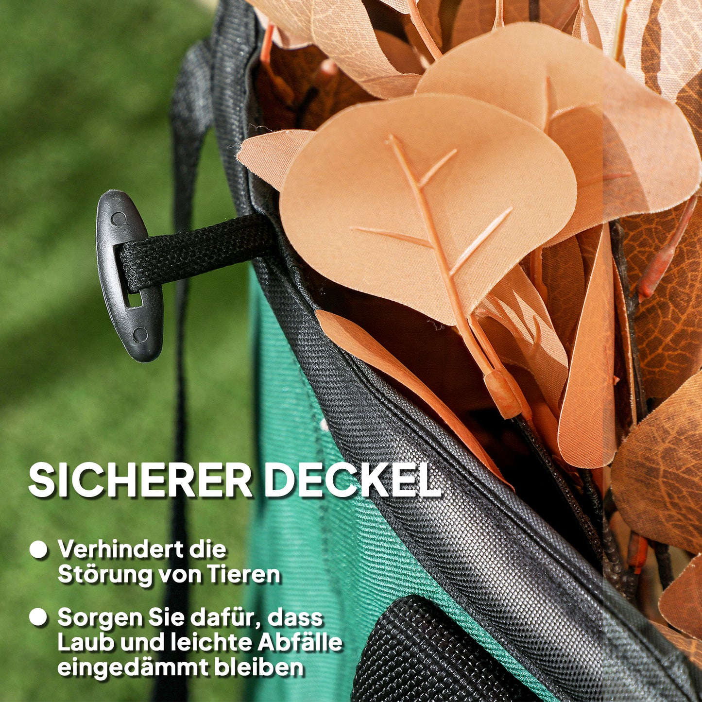 Garden waste bags 4x86L - Waterproof, Zipper lid, Reusable