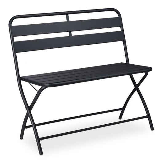 Garden bench foldable 2-seater