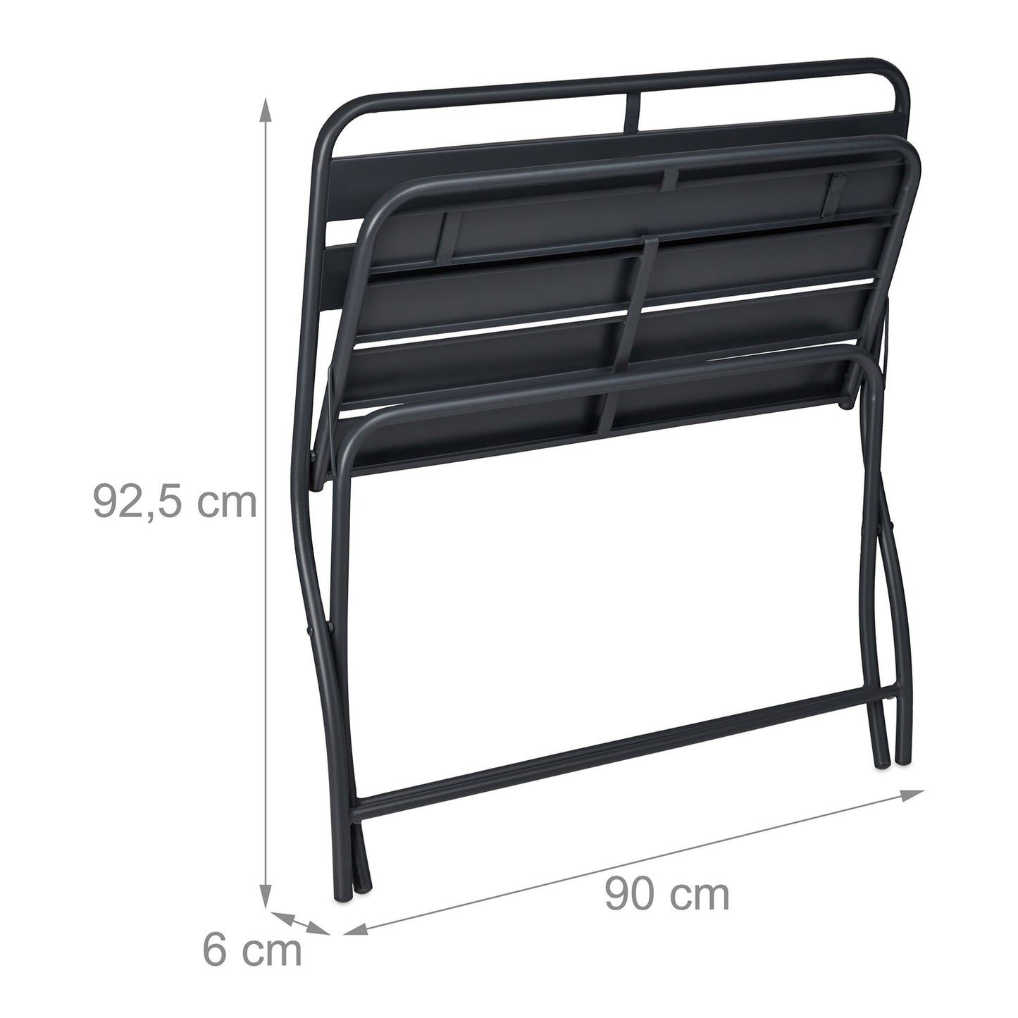 Garden bench foldable 2-seater