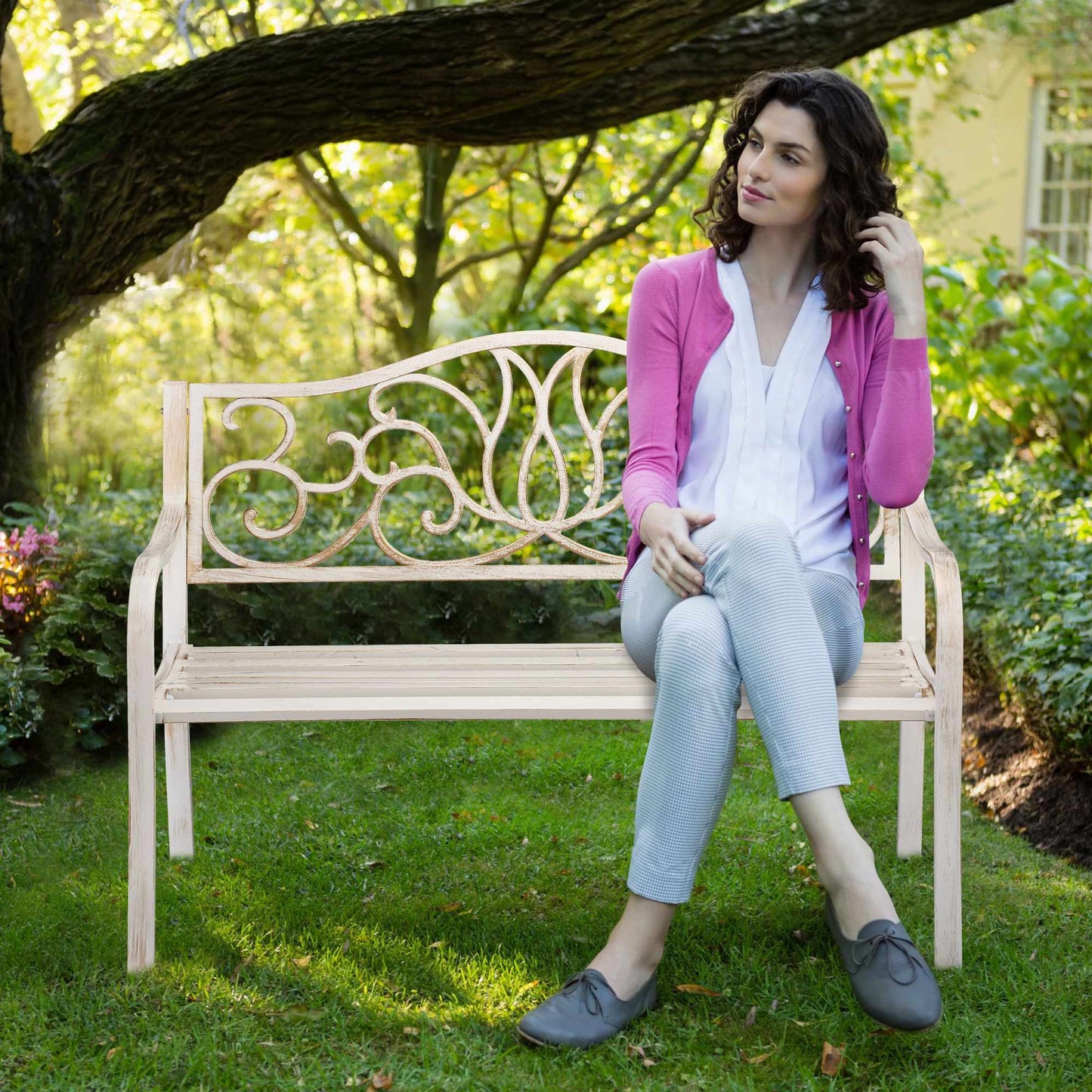Garden bench in antique style