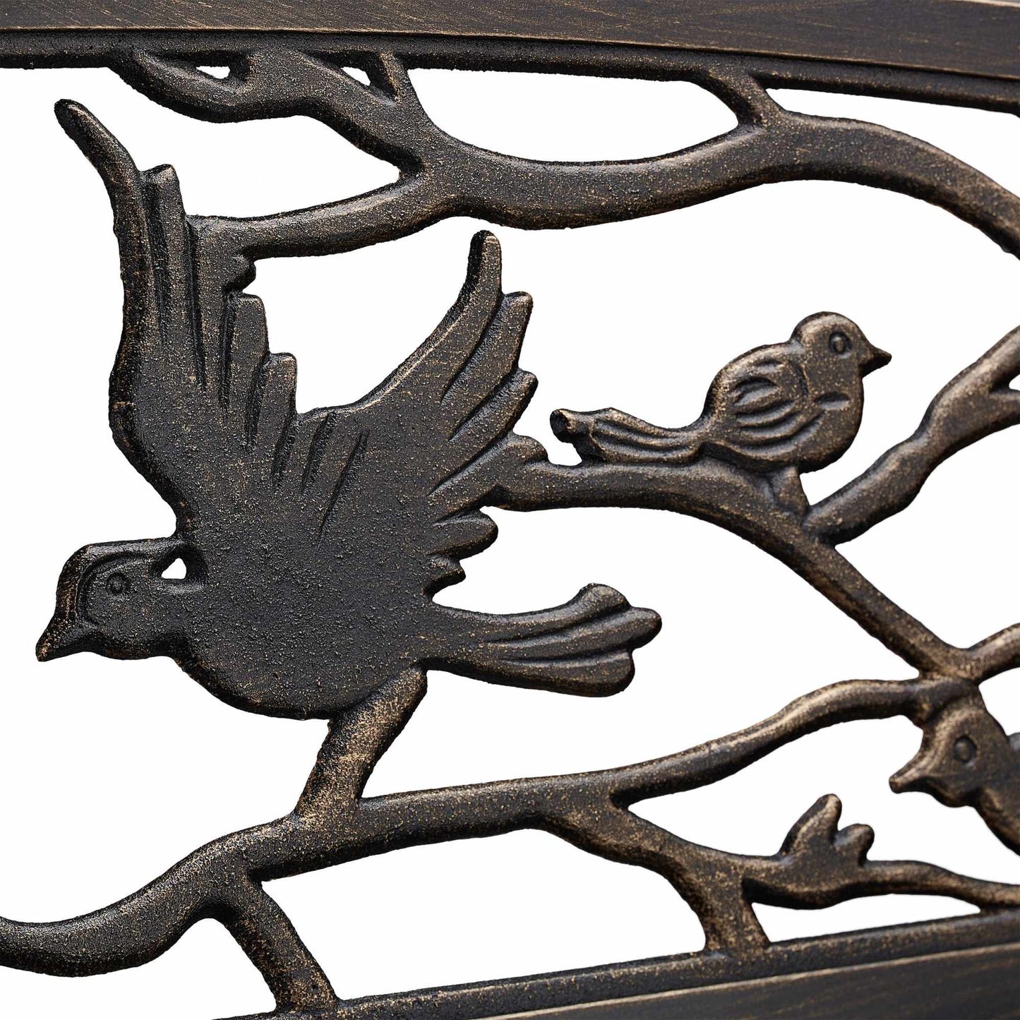 Garden bench in bird design