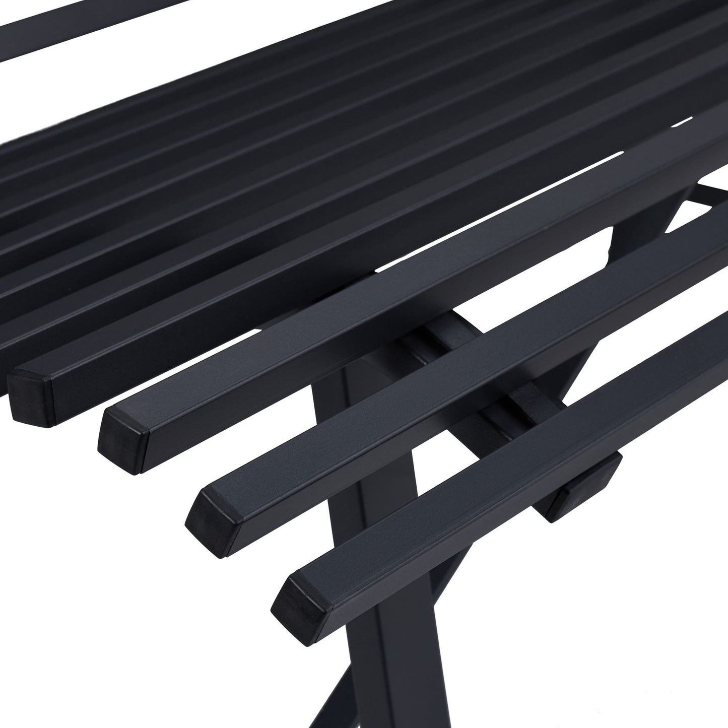 Garden bench in steel, anthracite