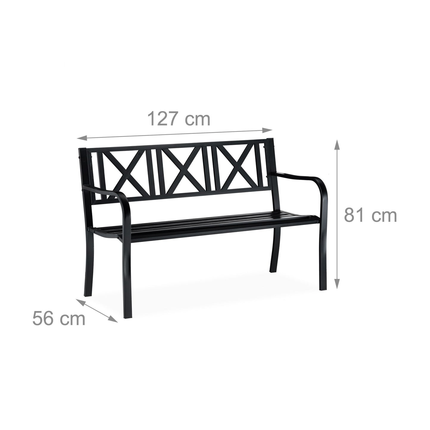 Garden bench metal