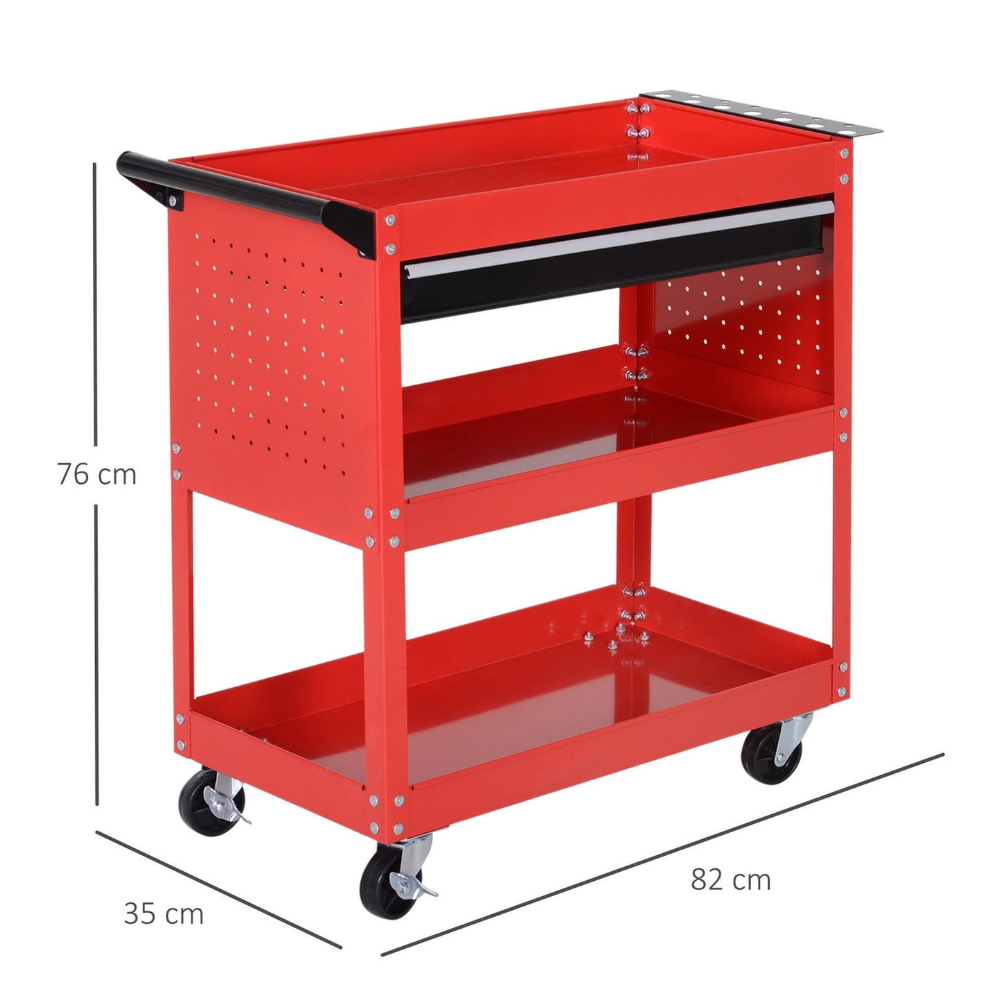 Red garden bench, 60 kg capacity, weatherproof and stable