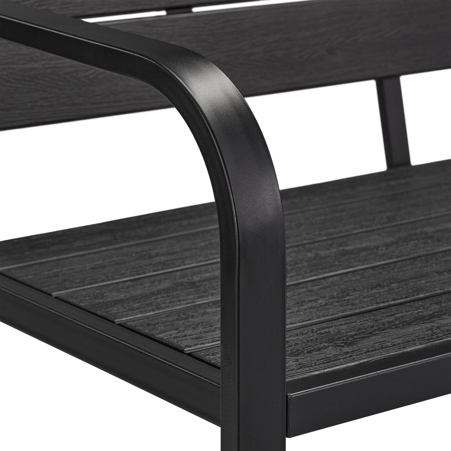 Garden bench with seat cover