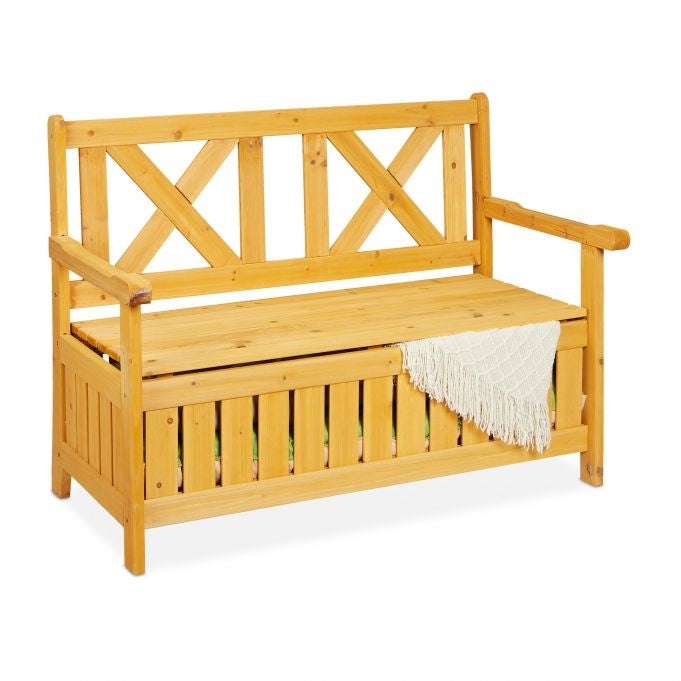 Garden bench with storage