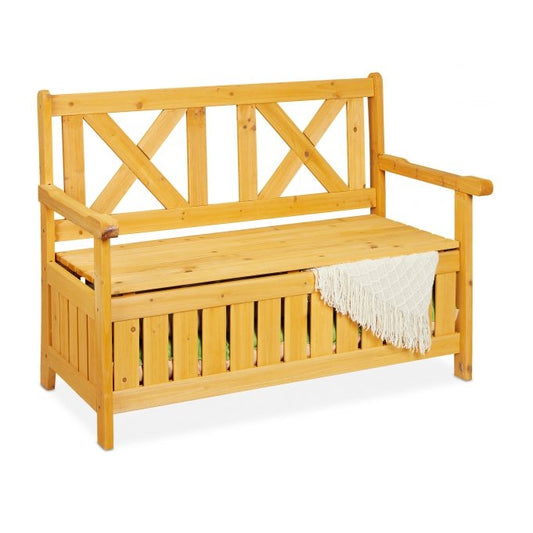 Garden bench with storage