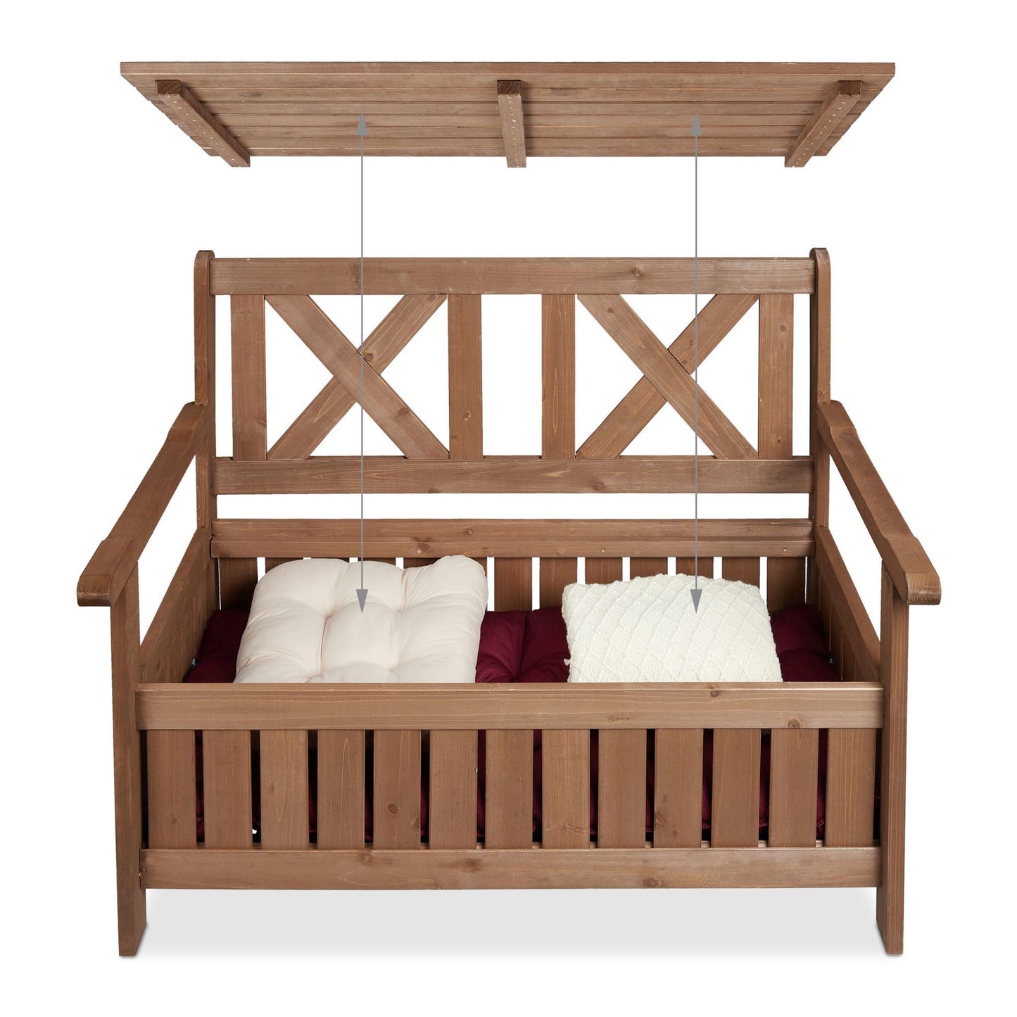 Garden bench with storage