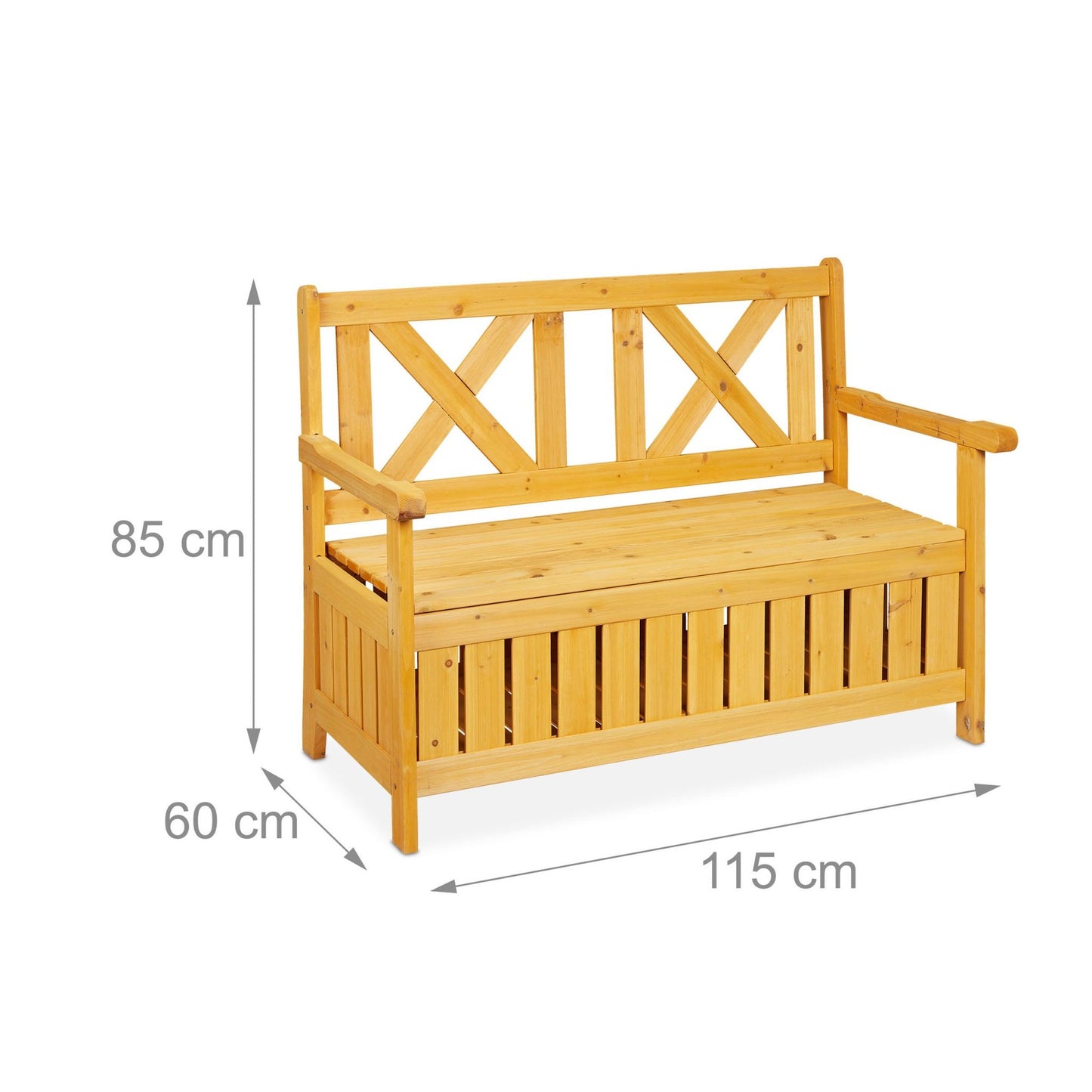 Garden bench with storage