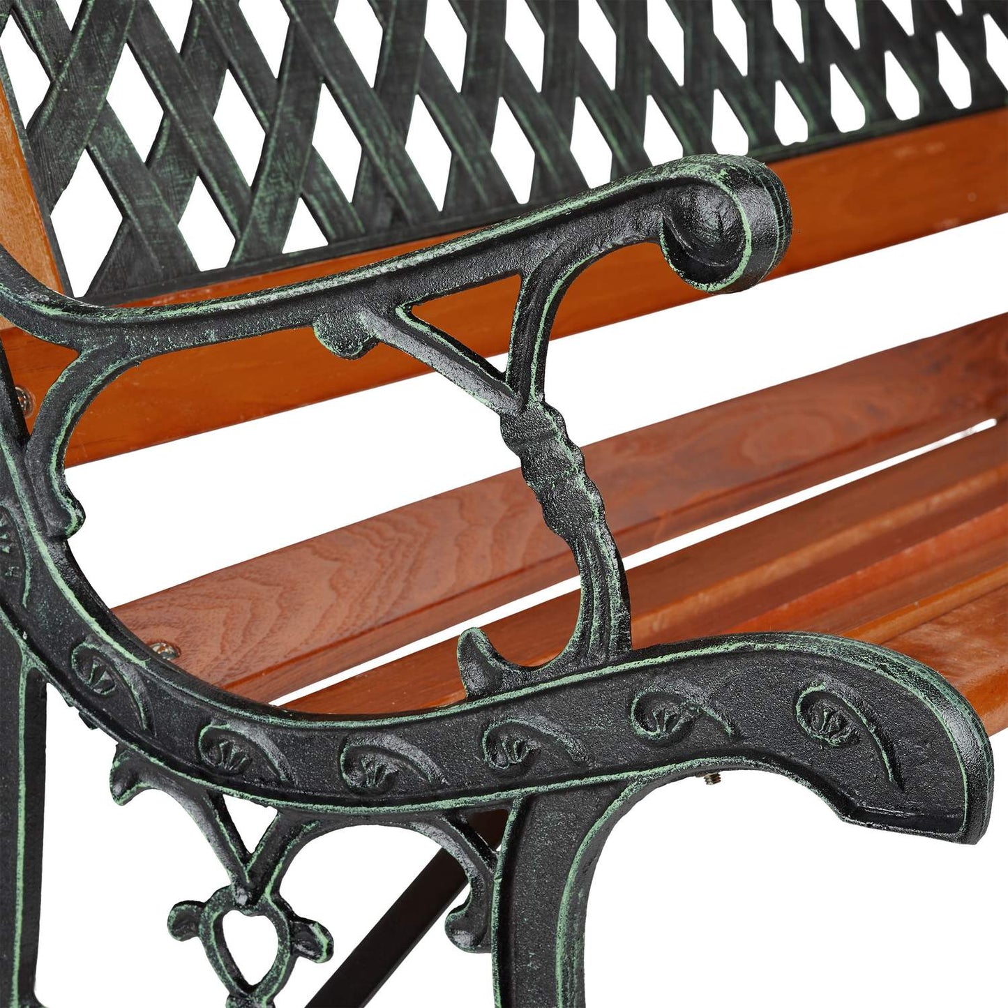 Garden bench wood & cast iron