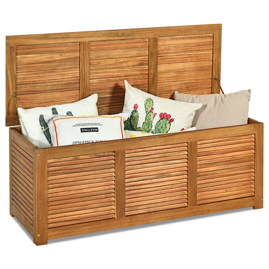 Garden box storage box for garden and backyard acacia wood 120x45x45cm