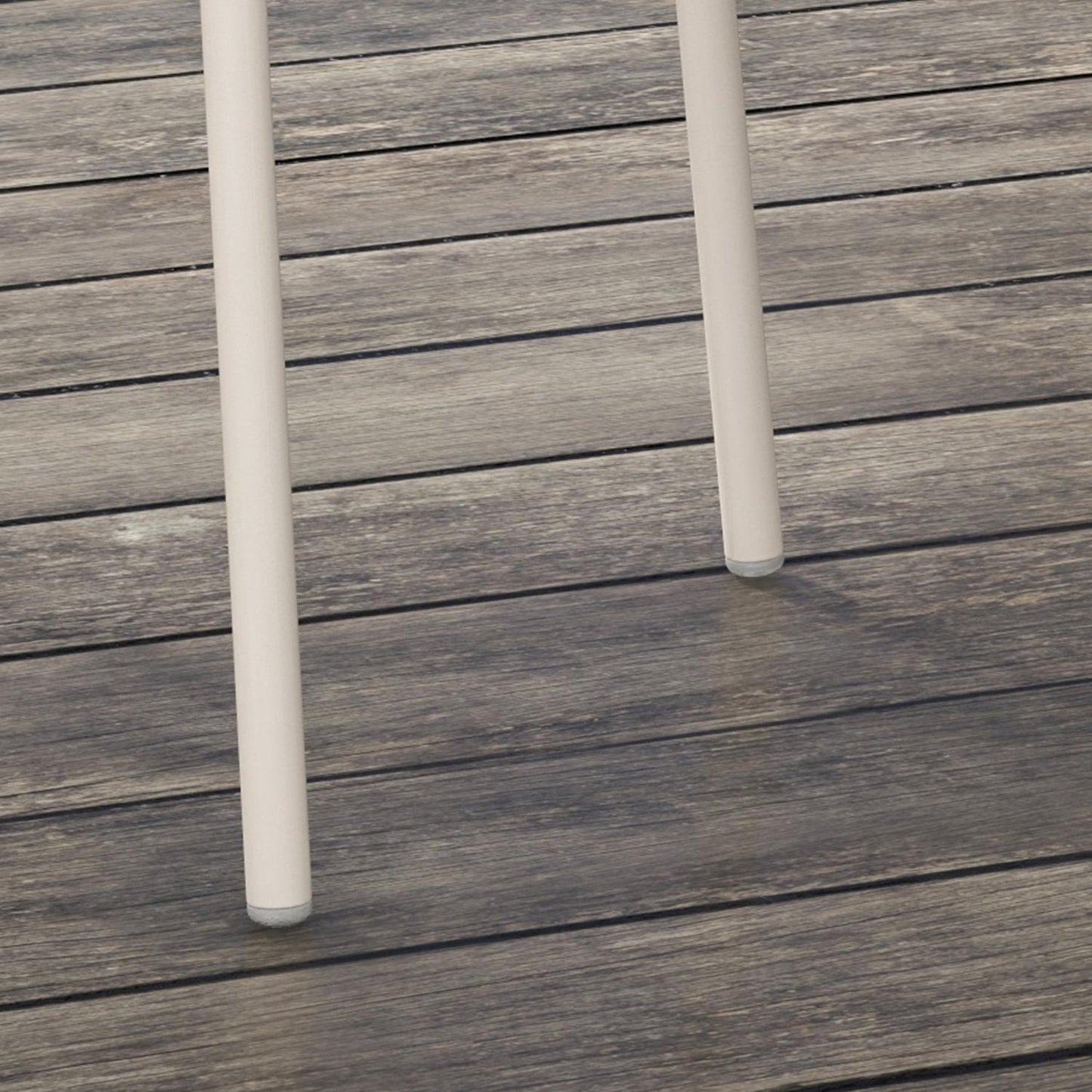 Stackable garden chairs, set of 4 - gray, supports 120 kg