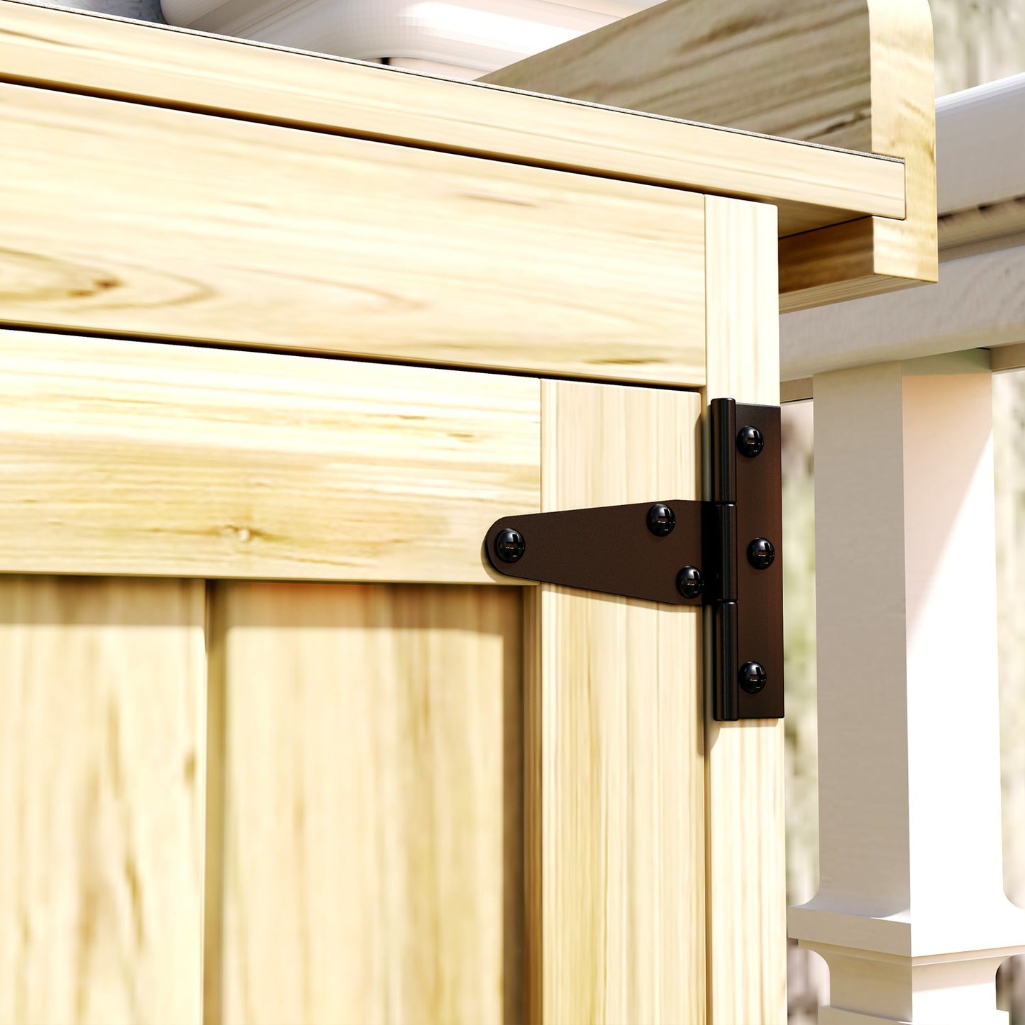 Wooden garden tool shed, weatherproof, 74x43x88cm