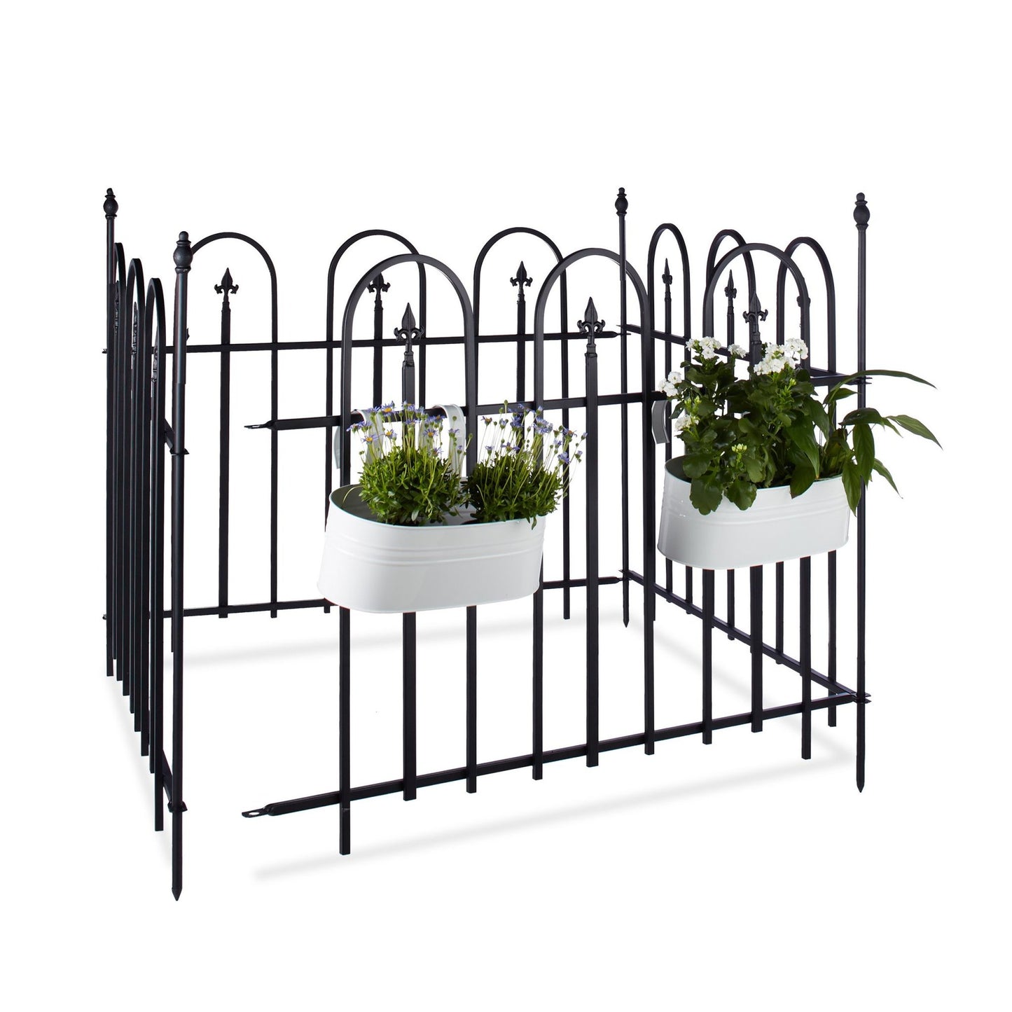 Garden fence metal set of 4