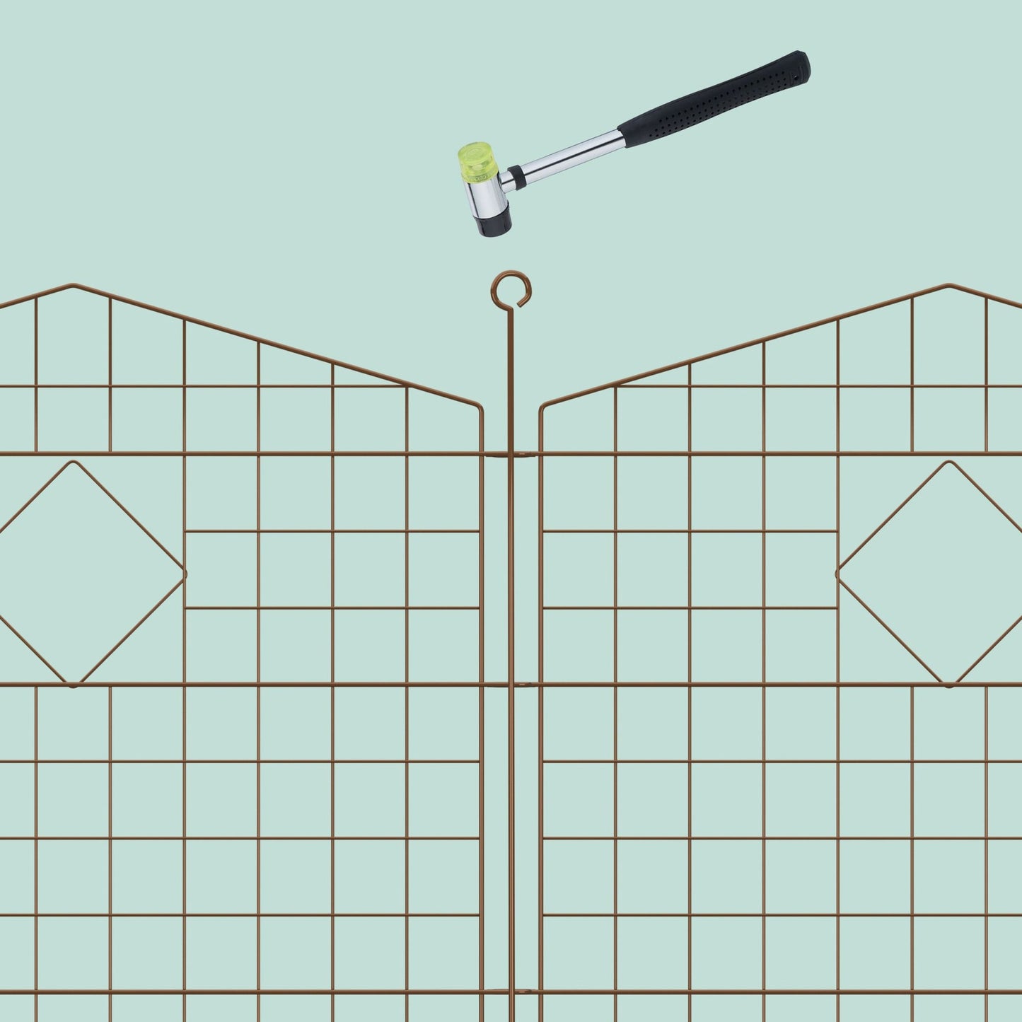 Garden fence with arches, 5 parts