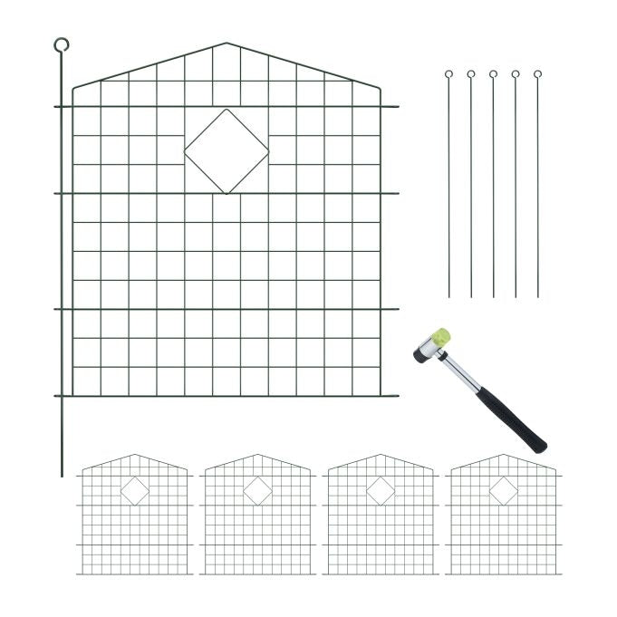 Garden fence with arches, 5 parts