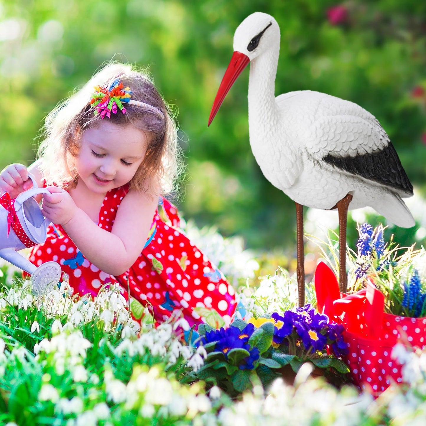 Garden figure stork