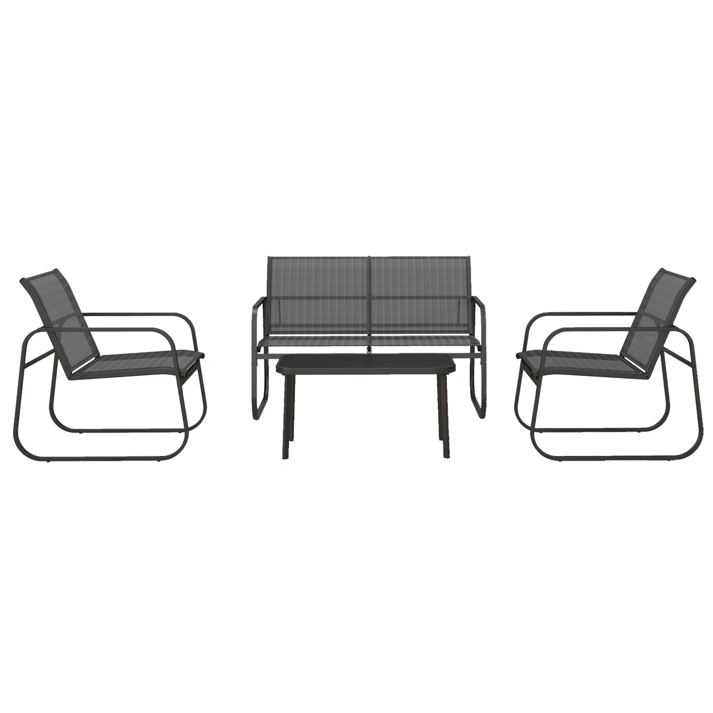 Outdoor Garden Furniture Set - 4 Piece Mesh Patio Seating