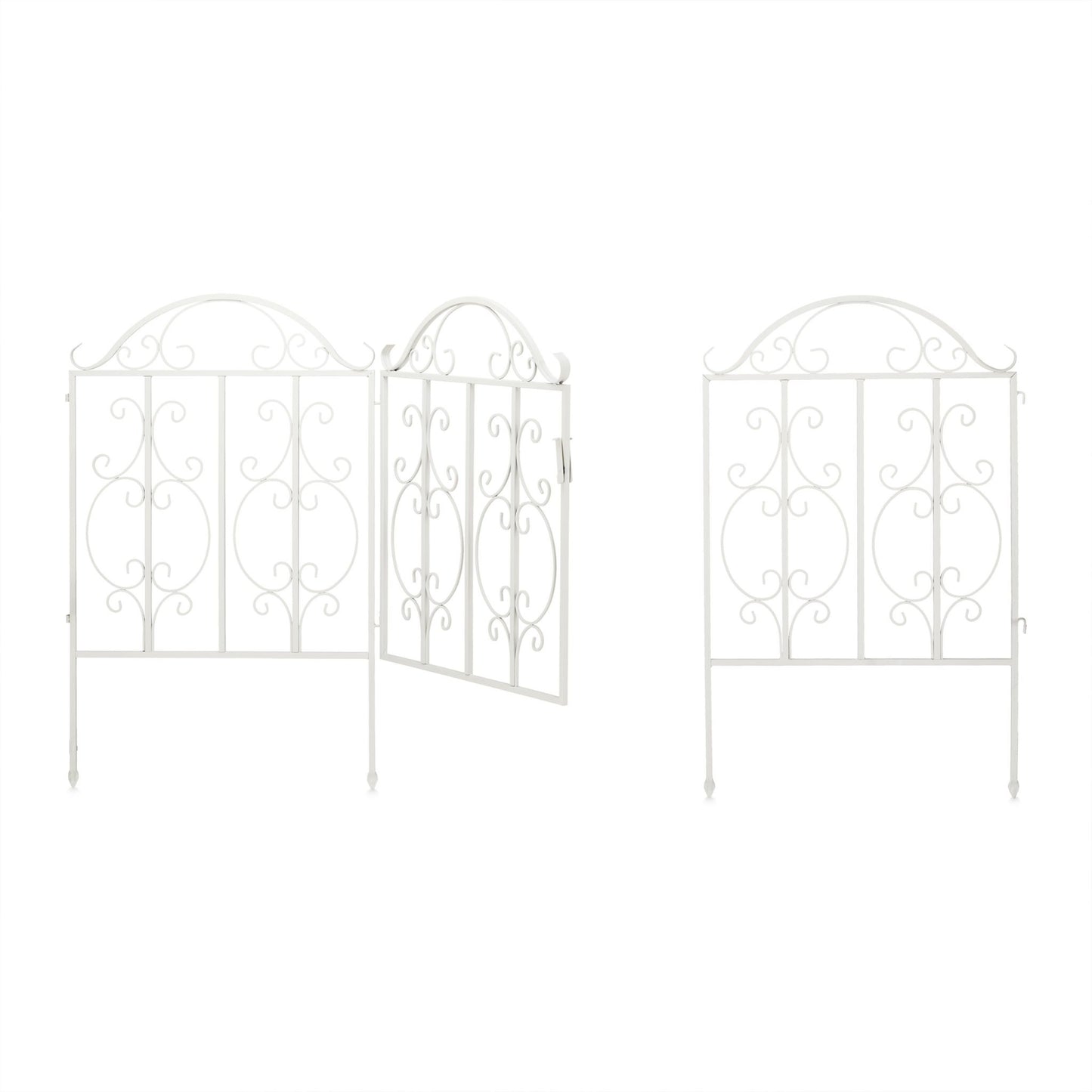 Garden gate in white, 3 parts