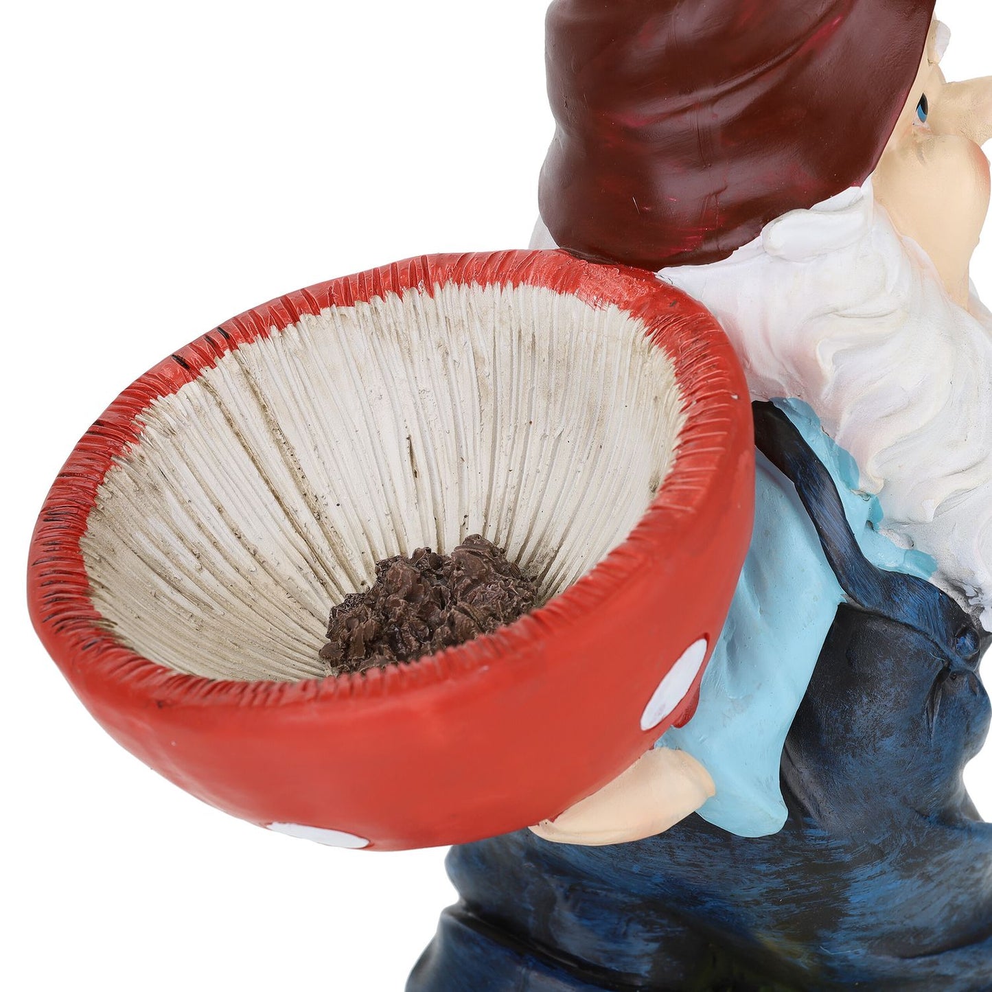 Garden gnome with bird bath