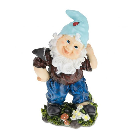 Garden gnome with pickaxe