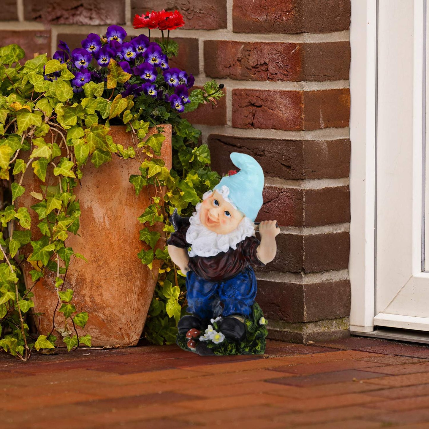 Garden gnome with pickaxe