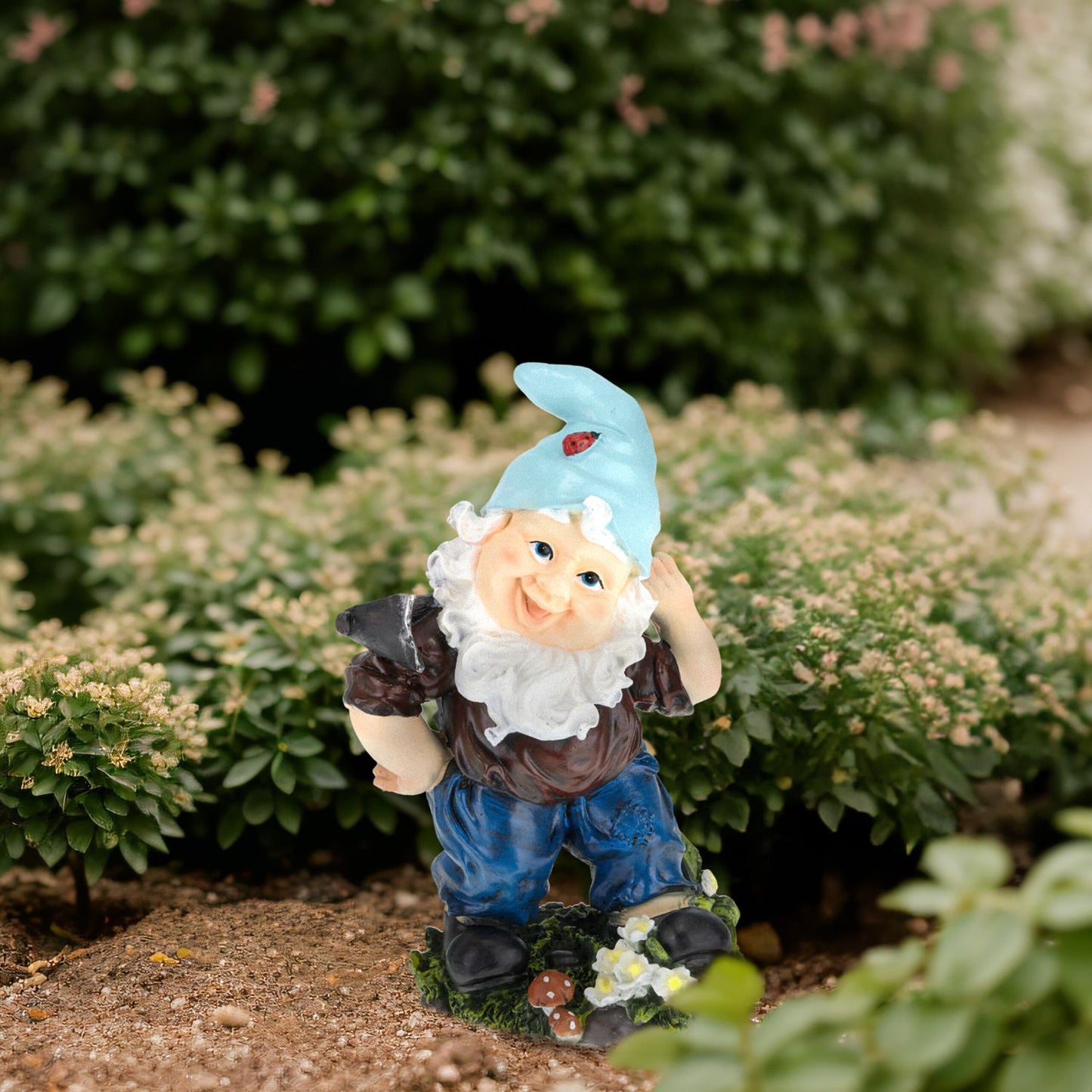 Garden gnome with pickaxe