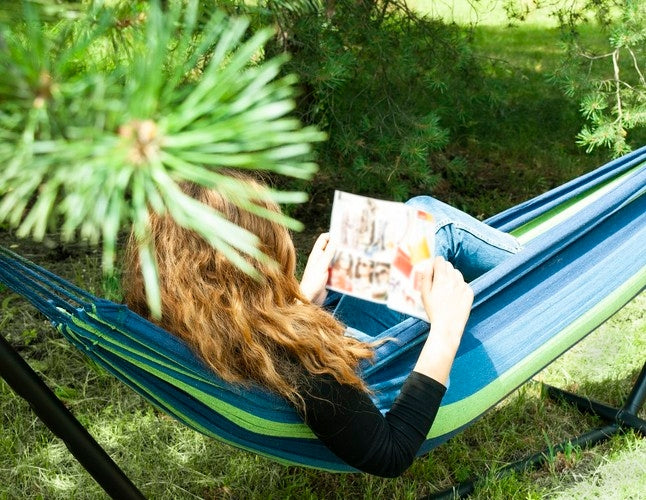 Garden hammock 200x150 cm with a frame