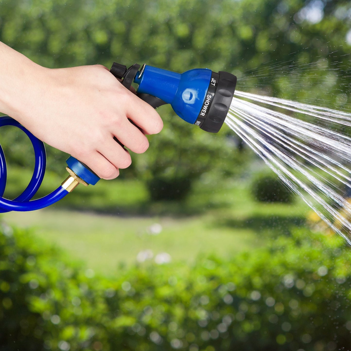 Garden hose with spray gun 10 m