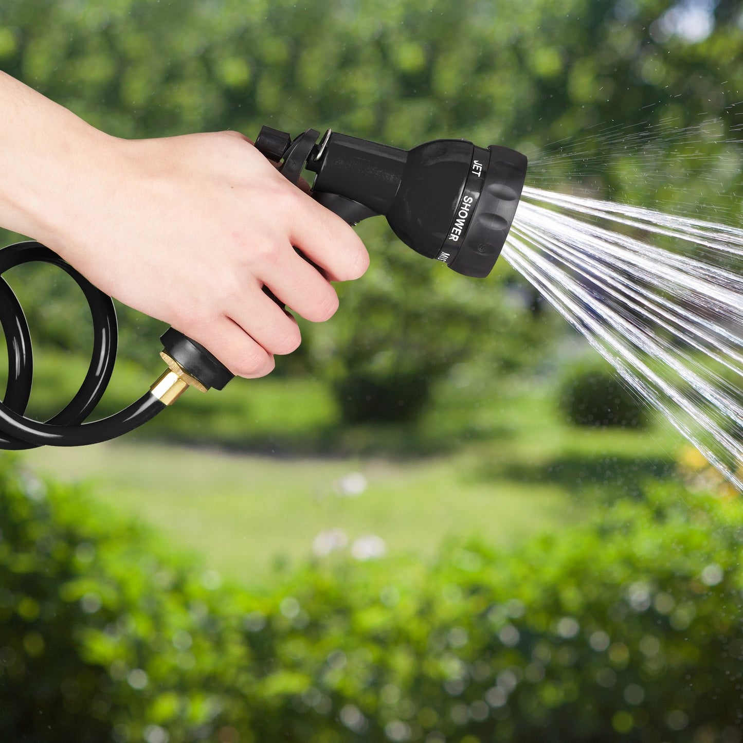 Garden hose with spray gun 10 m