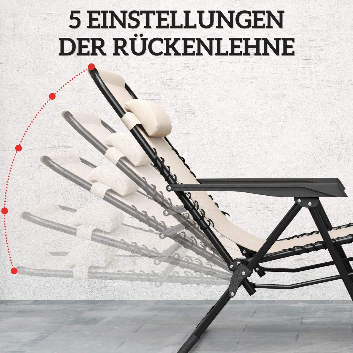 Folding outdoor chair, 3-part with cushions and table