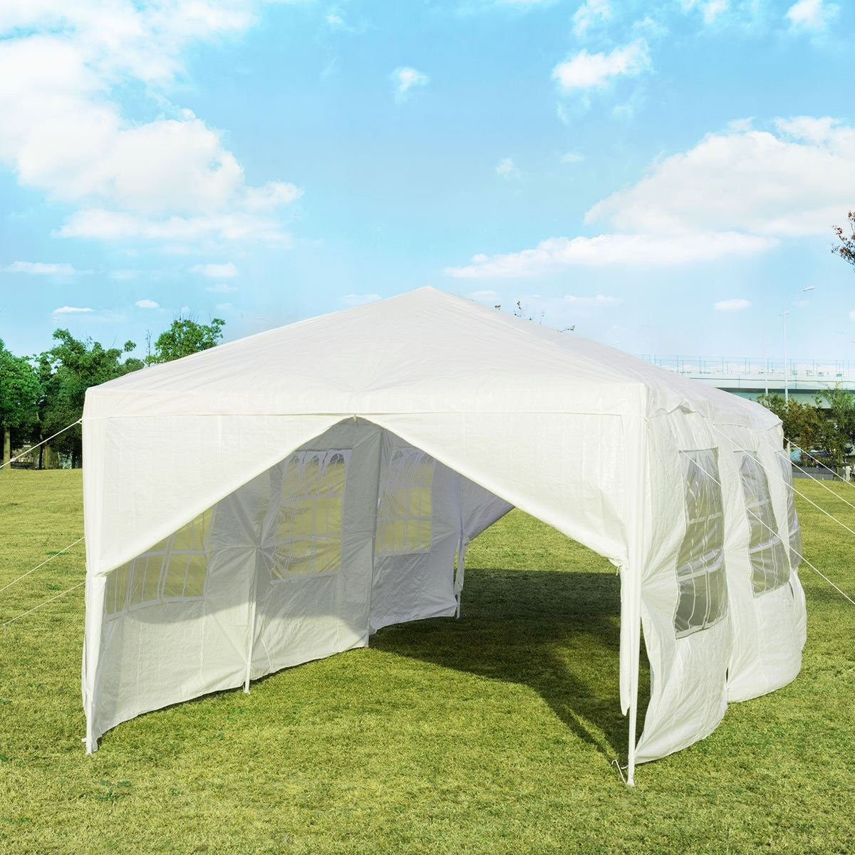 Garden pavilion 3x9m party tent garden tent UV protection tent white