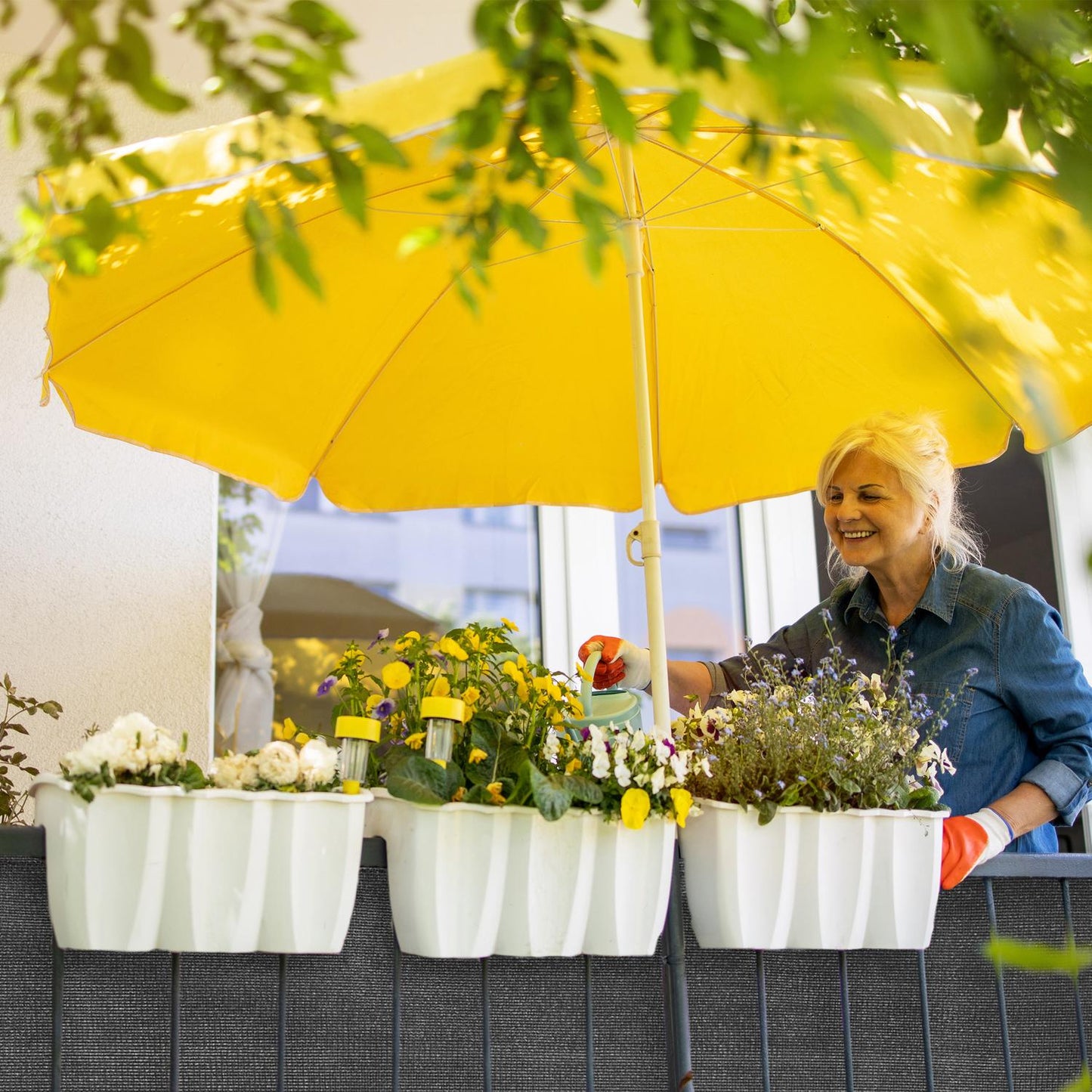 Garden screen in anthracite 1.5 m high
