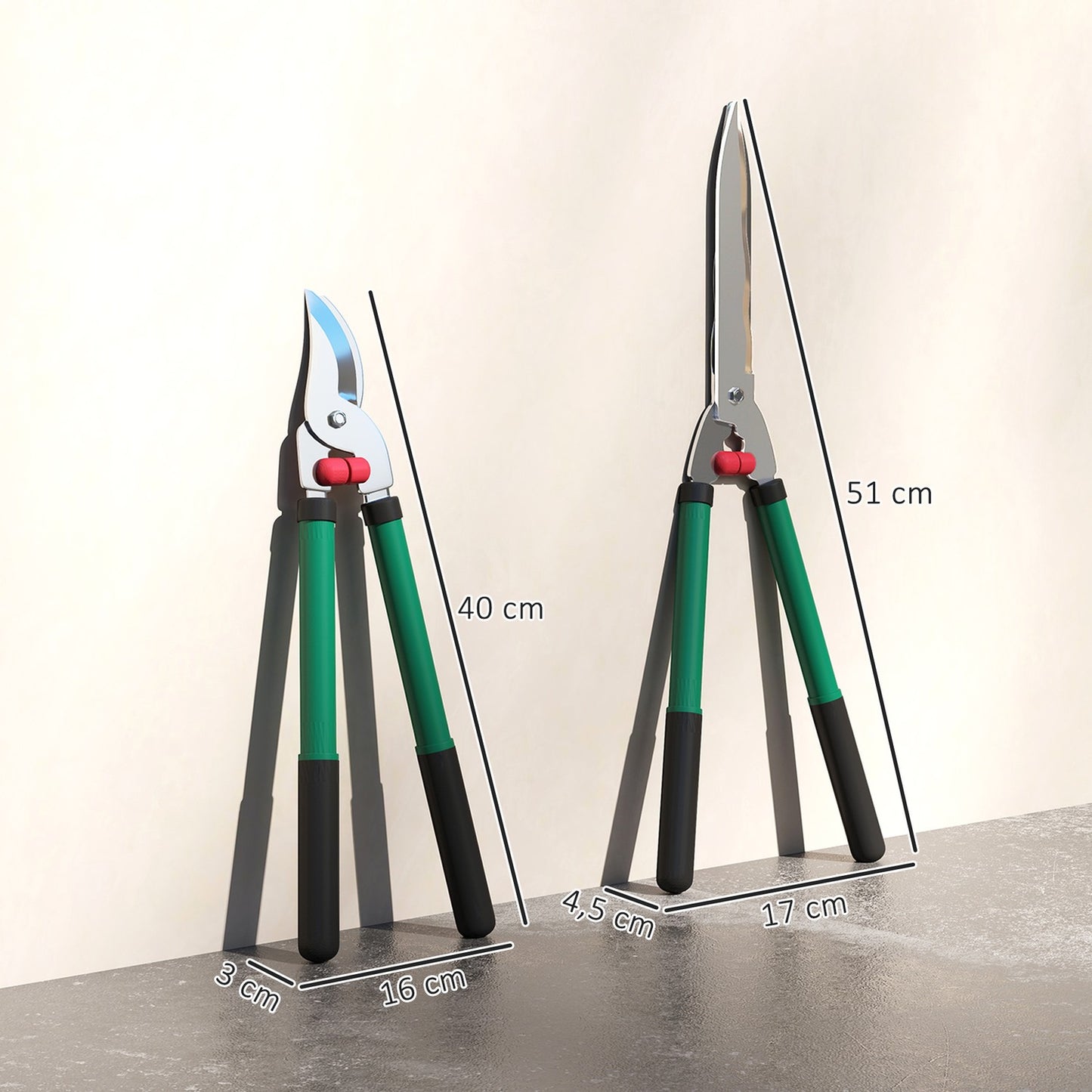 Garden Pruning Set – 2-Piece, Non-Stick Steel Blades