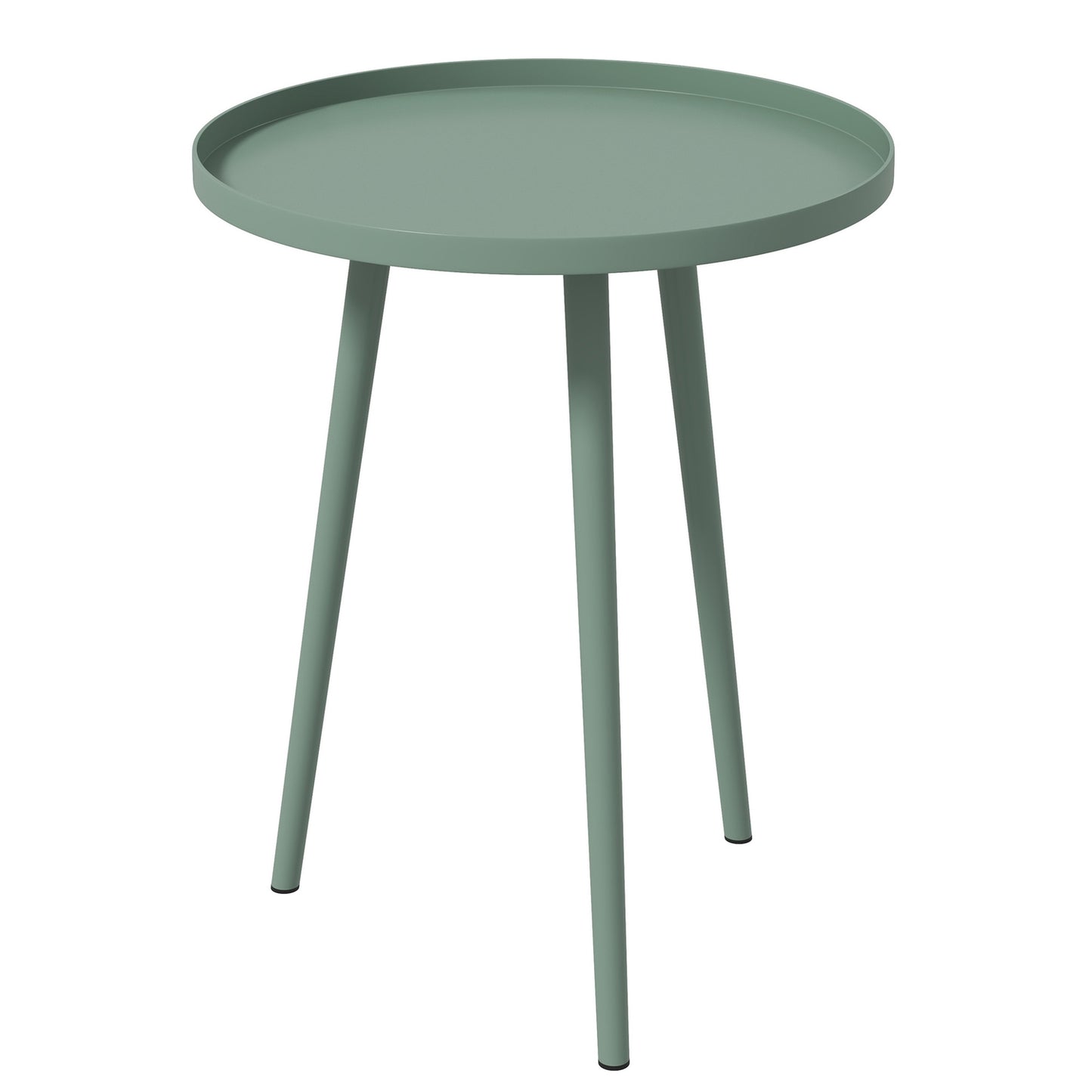 Round weatherproof garden table in steel - Ø40x50H cm, Green