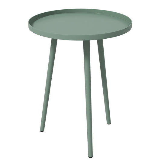 Round weatherproof garden table in steel - Ø40x50H cm, Green