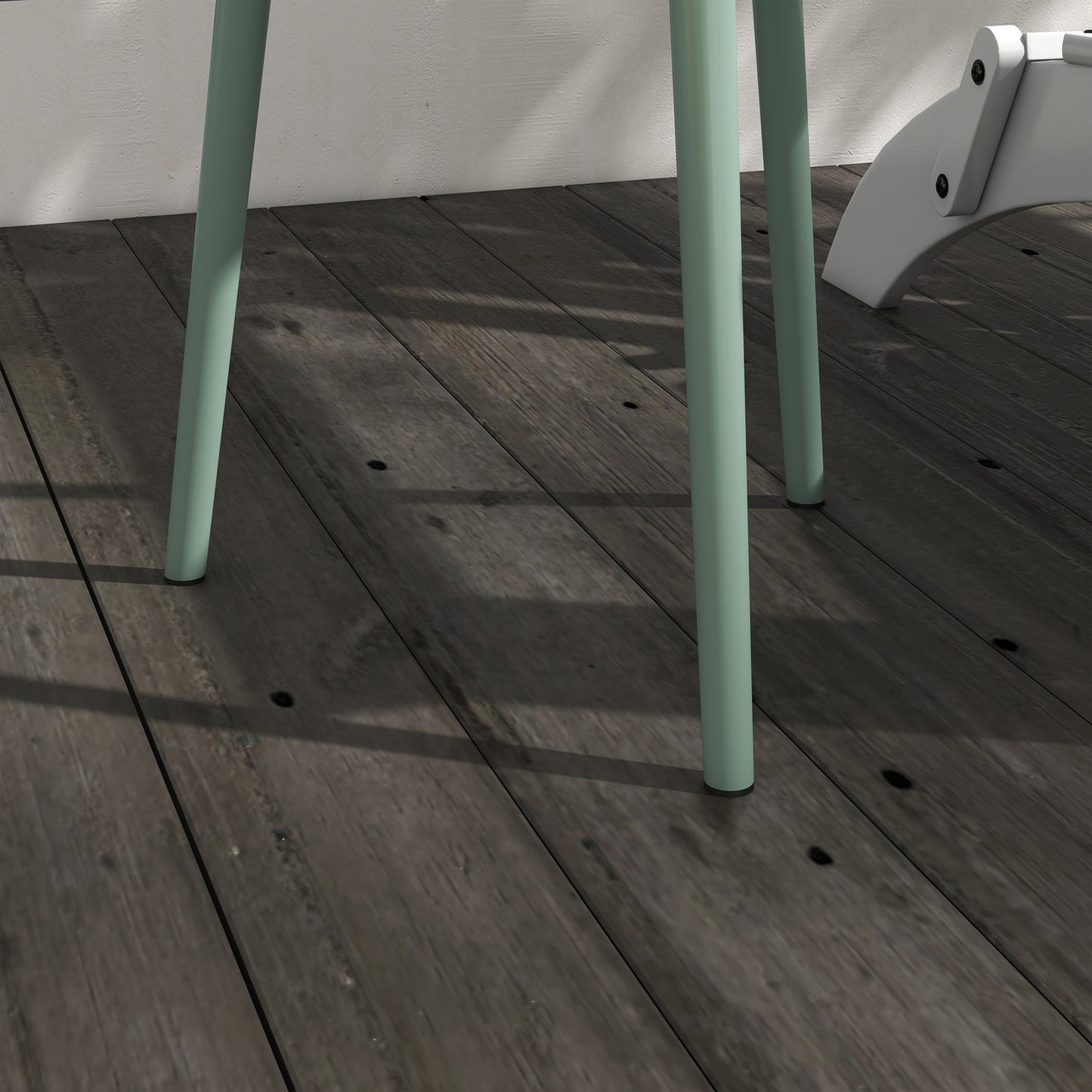 Round weatherproof garden table in steel - Ø40x50H cm, Green