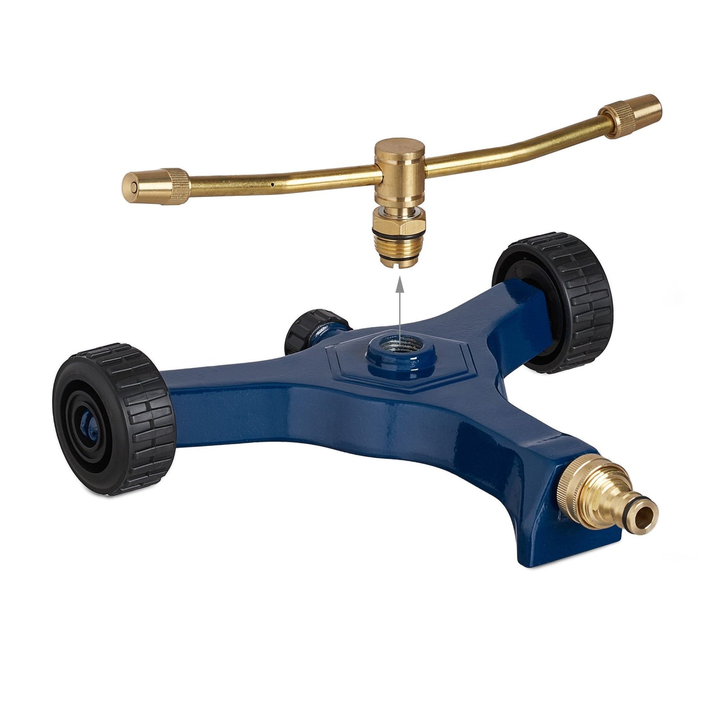 Garden sprinkler 2-arm with wheels