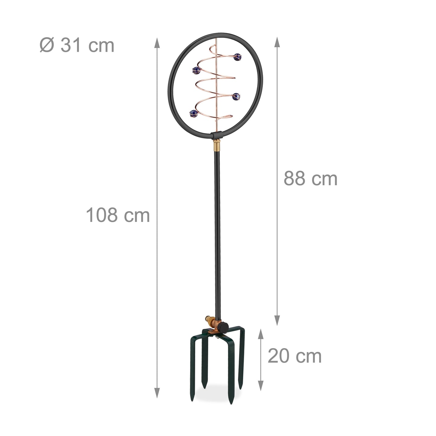 Garden sprinkler black