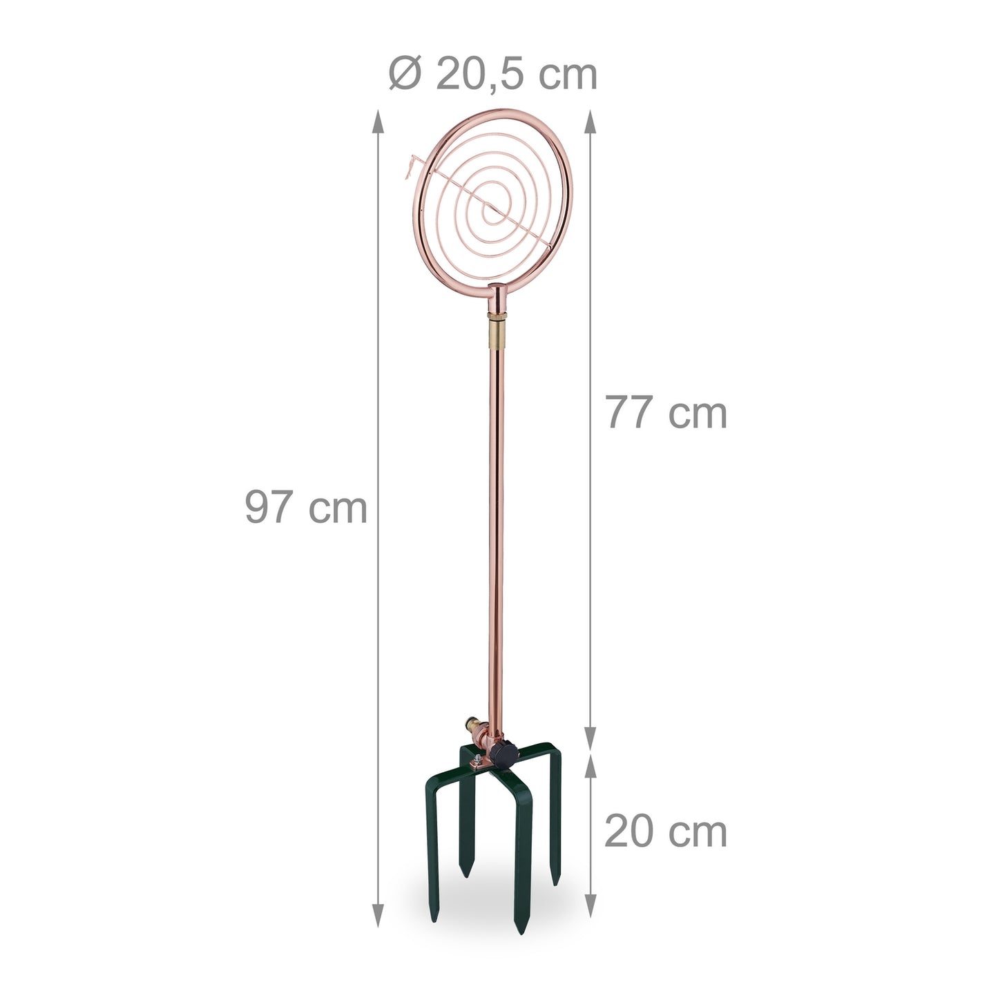 Garden sprinklers with spiral