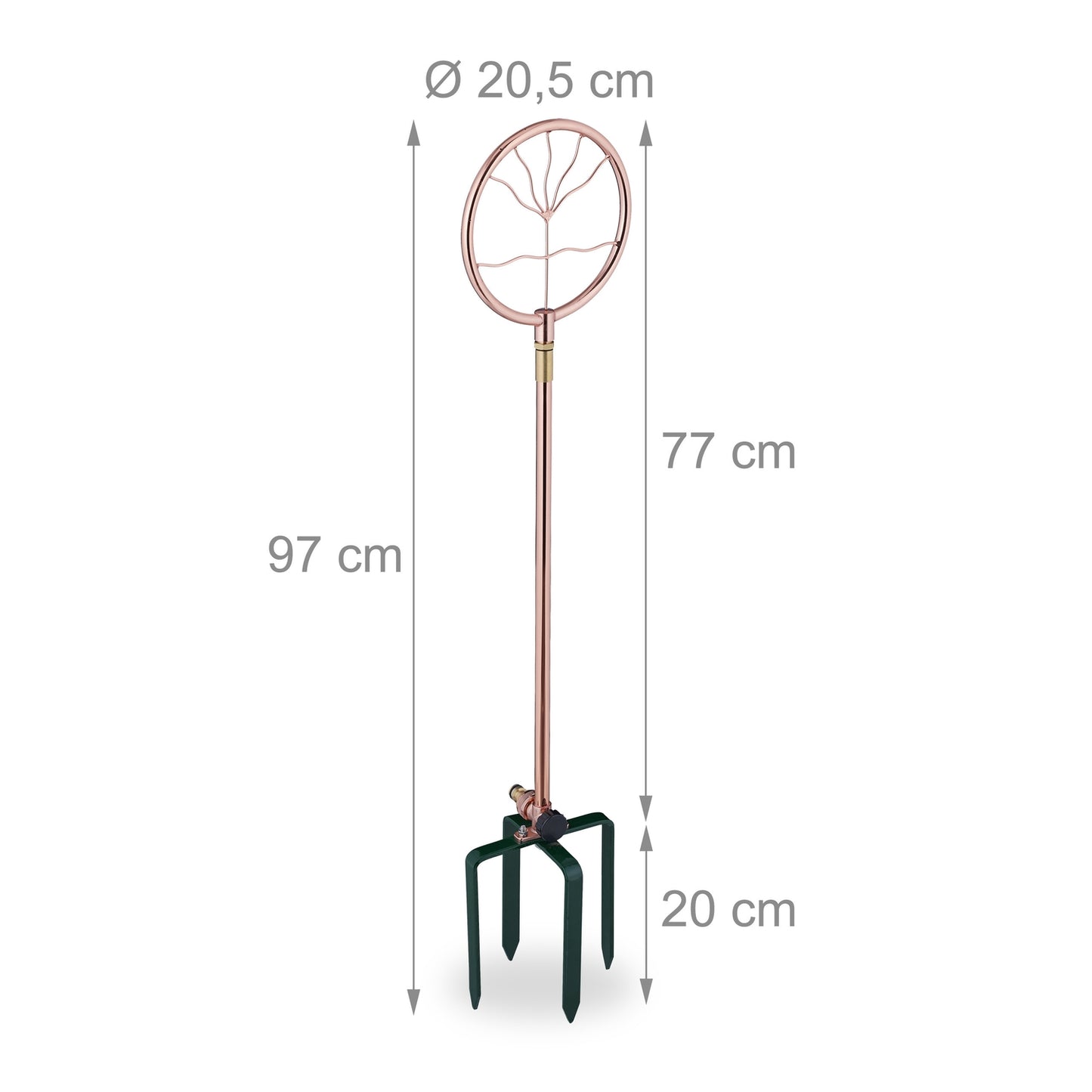 Garden sprinklers with spiral