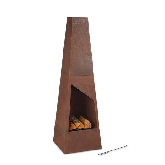 Garden stove in corten steel