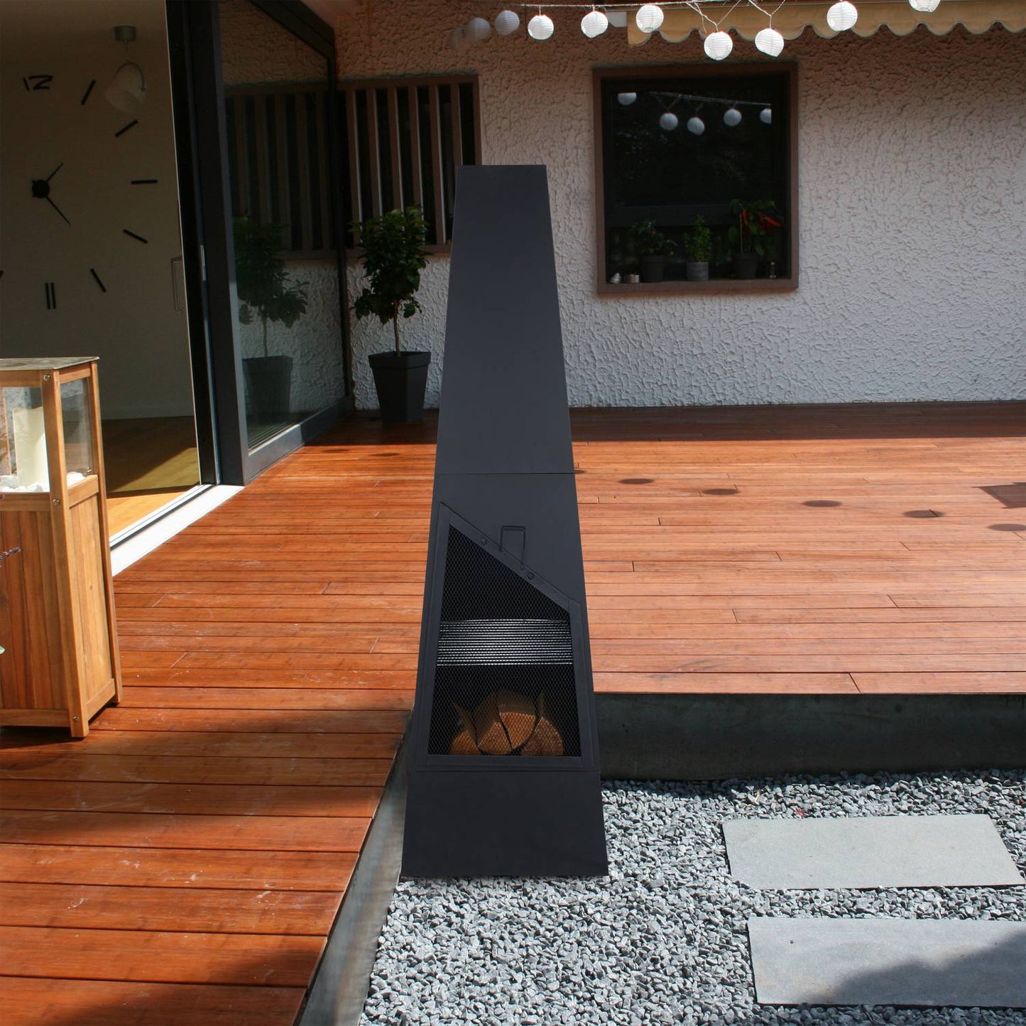 Garden stove with grill function