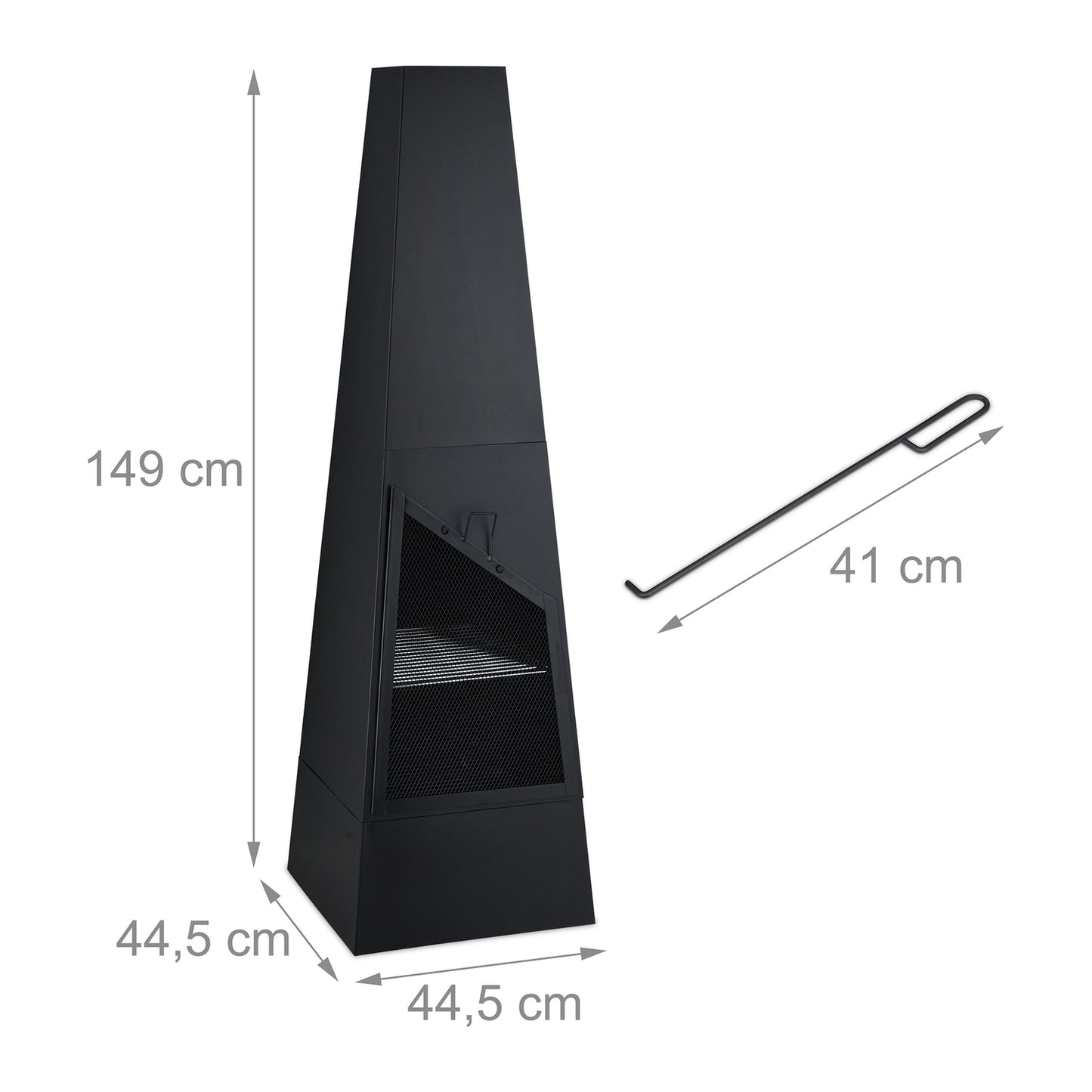 Garden stove with grill function