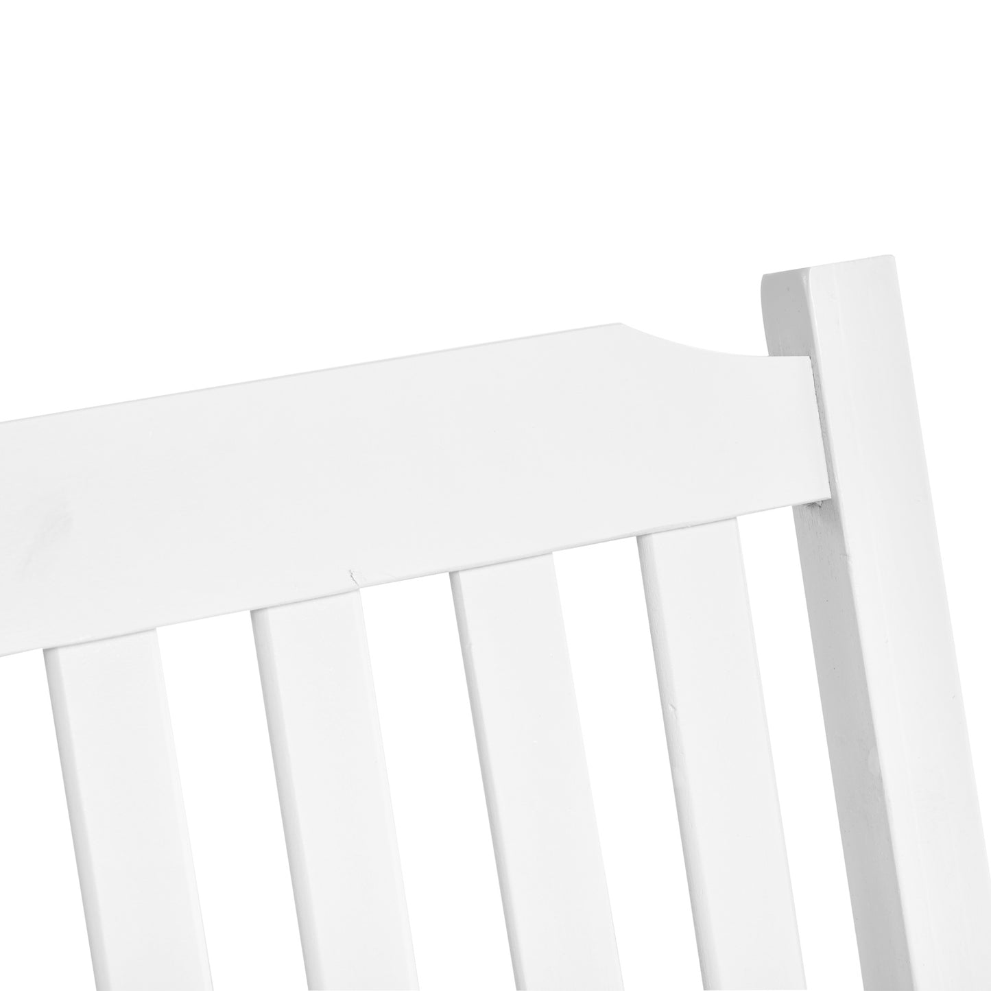 Garden swing bench for 2, solid wood, white, 117x69x60cm