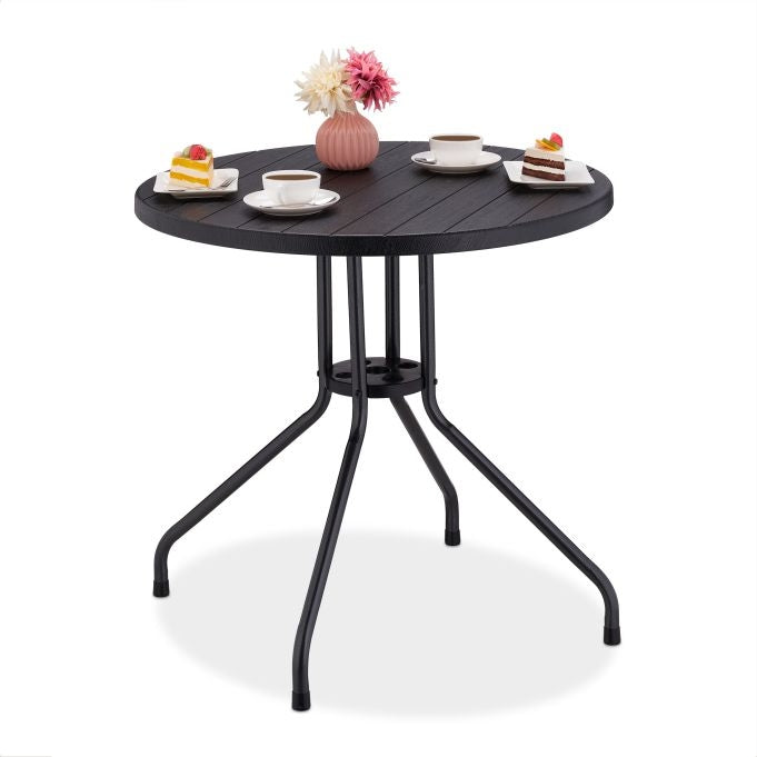 Garden table in black wood look