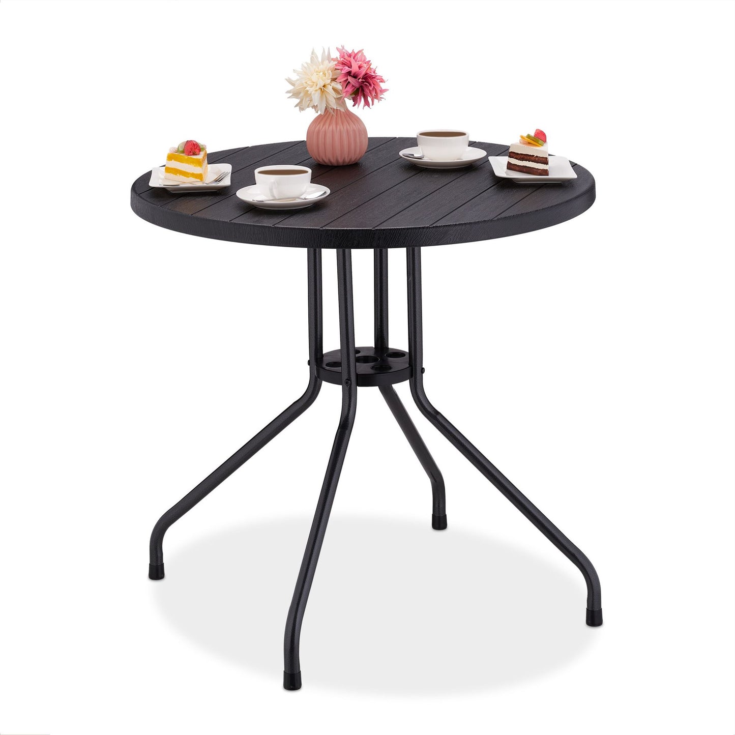 Garden table in black wood look