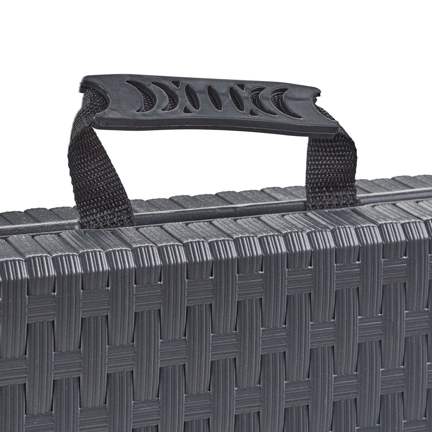 Garden table in gray rattan look