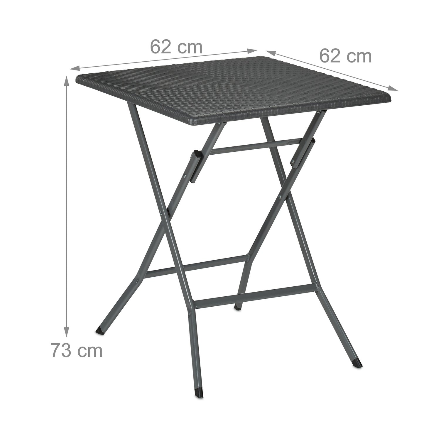 Garden table in gray rattan look